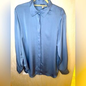 H&M baby blue blouse size M